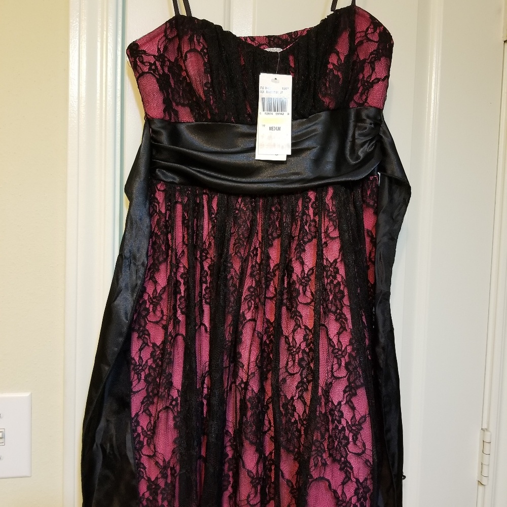 Black and Pink Dress .